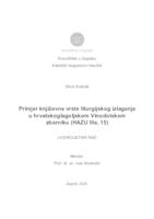 Primjer književne vrste liturgijskog izlaganja u hrvatskoglagoljskom Vinodolskom zborniku (HAZU IIIa, 15)
