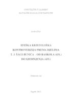 Efeška Kristološka kontroverzija prema djelima T. J. Šagi-Bunića