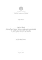 prikaz prve stranice dokumenta Pastoral  psihički oboljelih odraslih osoba u Republici Hrvatskoj
