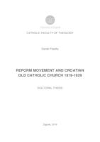 prikaz prve stranice dokumenta Reformni pokret i Hrvatska starokatolička crkva 1919.-1929.