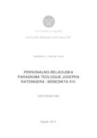 prikaz prve stranice dokumenta Personalno-relacijska paradigma teologije Josepha Ratzingera / Benedikta XVI.