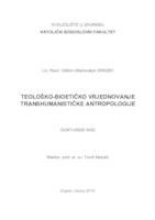prikaz prve stranice dokumenta Teološko-bioetičko vrjednovanje transhumanističke antropologije